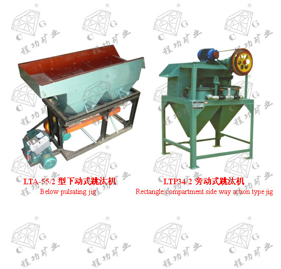 LTA-55/2型下動式跳汰機(jī)  LTP34/2旁動式跳汰機(jī)  Below pulsating jig  Rectangle compartment side way action type jig